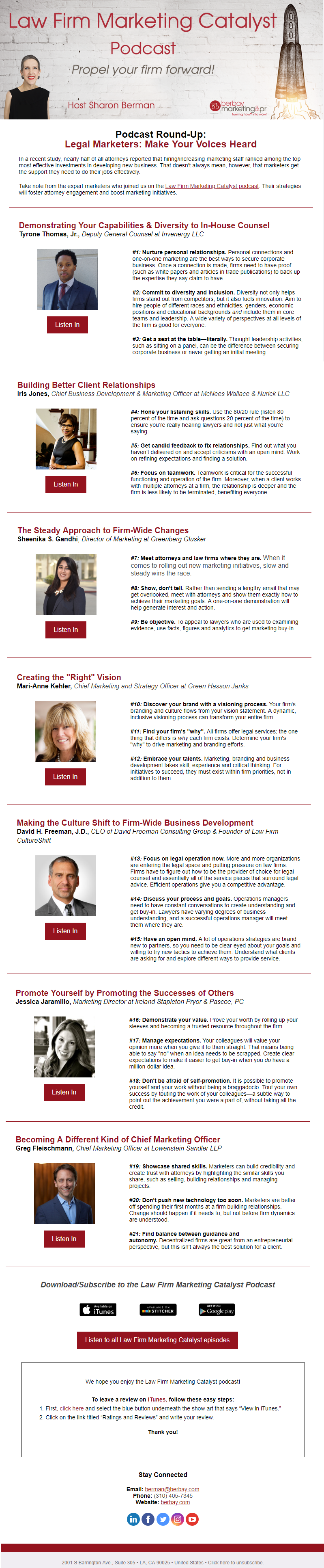 August Podcast Newsletter