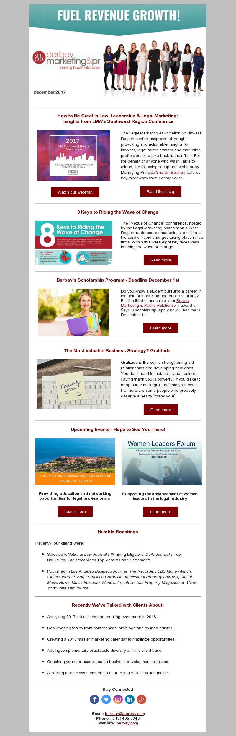 How to Be Great in Law, Leadership & Legal Marketing