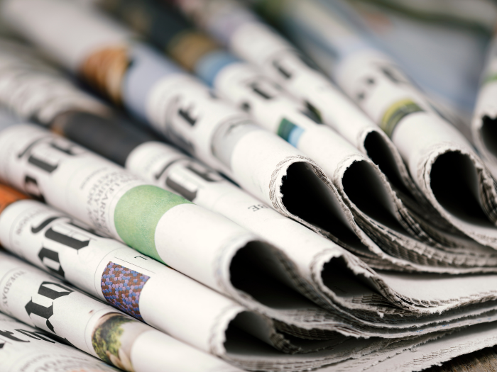 Stack of newspapers