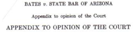 Bates v. State Bar of Arizona Opinion Bates v. State Bar of Arizona Opinion