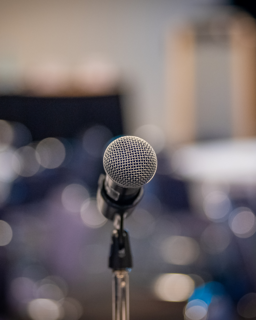 Microphone Speaking Engagement
