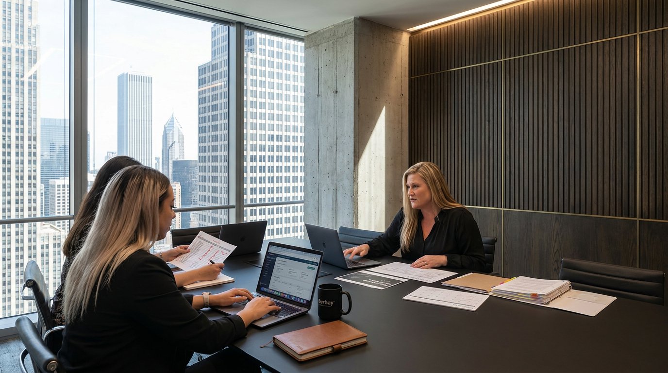 Berbay marketing team collaborating on Chicago law firm marketing strategy